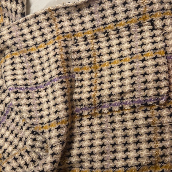 Semicouture 01 Printed Tweed Oversized Wool Coat - Picture 4 of 9